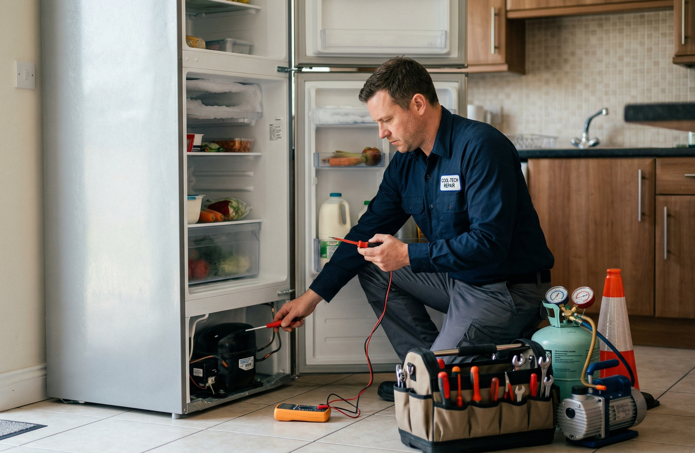 Refrigerator repair service icon