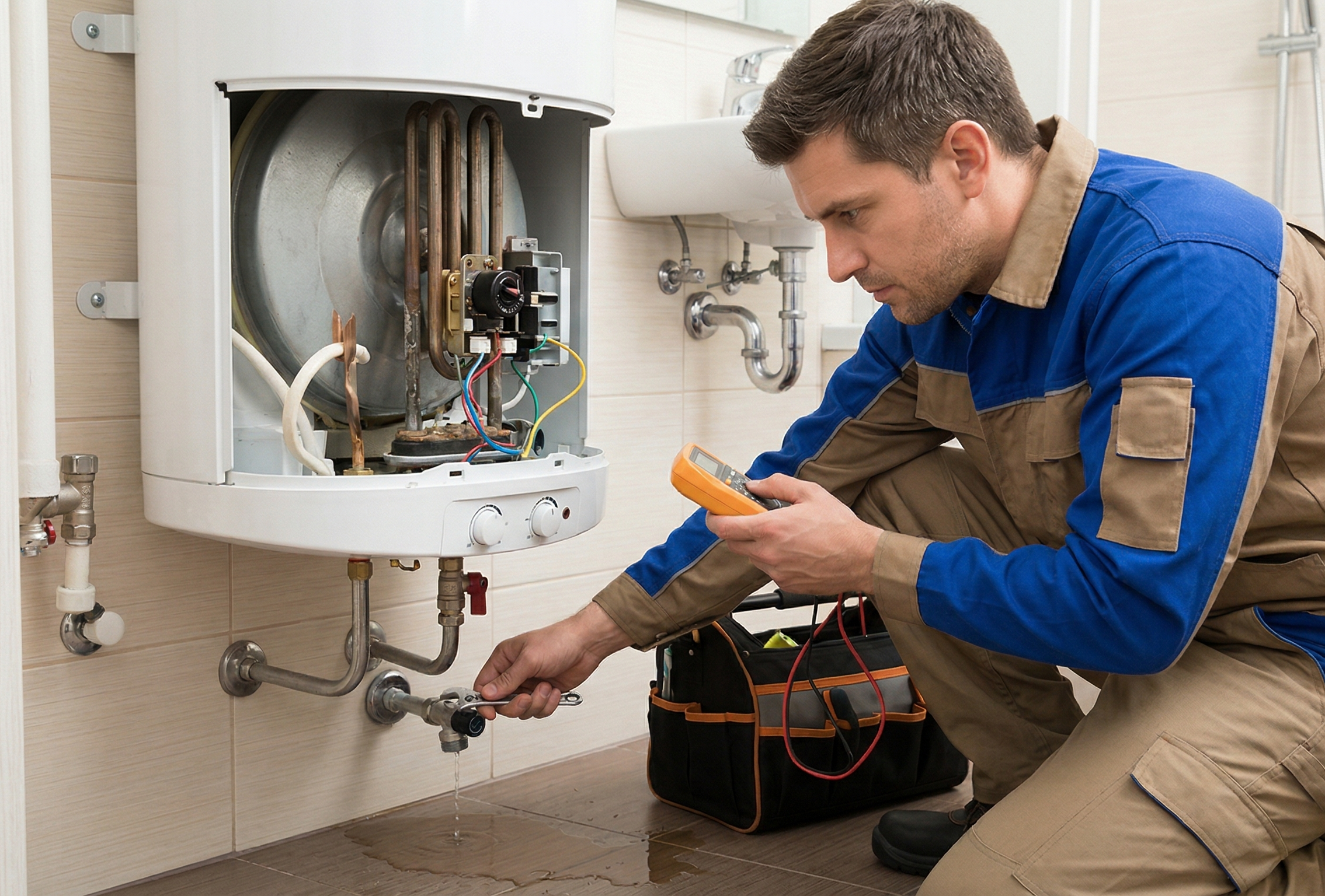 Water heater repair service icon
